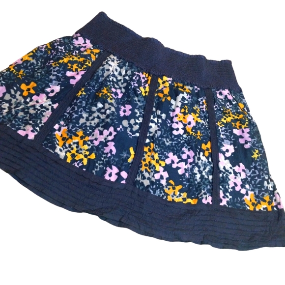 Free People Cotton Floral Skirt Watercolor look Medium
